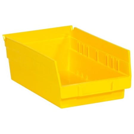 Bsc Preferred 11 5/8 x 6 5/8 x 4'' Yellow Plastic Shelf Bin Boxes, 30PK BUY00013202